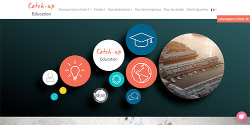 Screenshot of the website Catch-Up Education website
