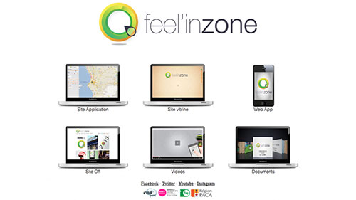 Screenshot of the website Feel'in Zone