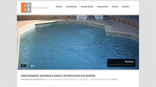 Thumbnail of a screenshoot of the website entreprise Benedetto