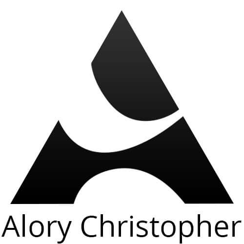 Logo with Christopher Alory write on and with back home link