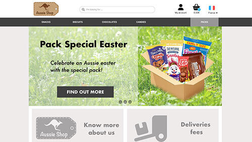 Thumbnail of the mokup for Aussie-shop