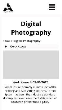 Wirefram of the mobile version of the category page