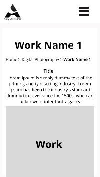 Wirefram of the mobile version a page