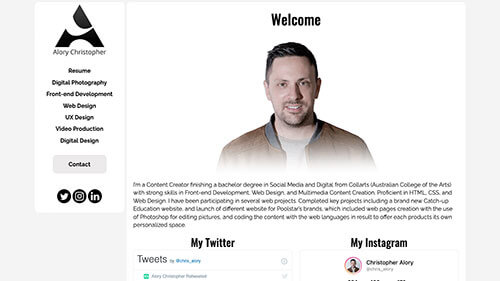 Thumbnail of a screenshoot of my portfolio